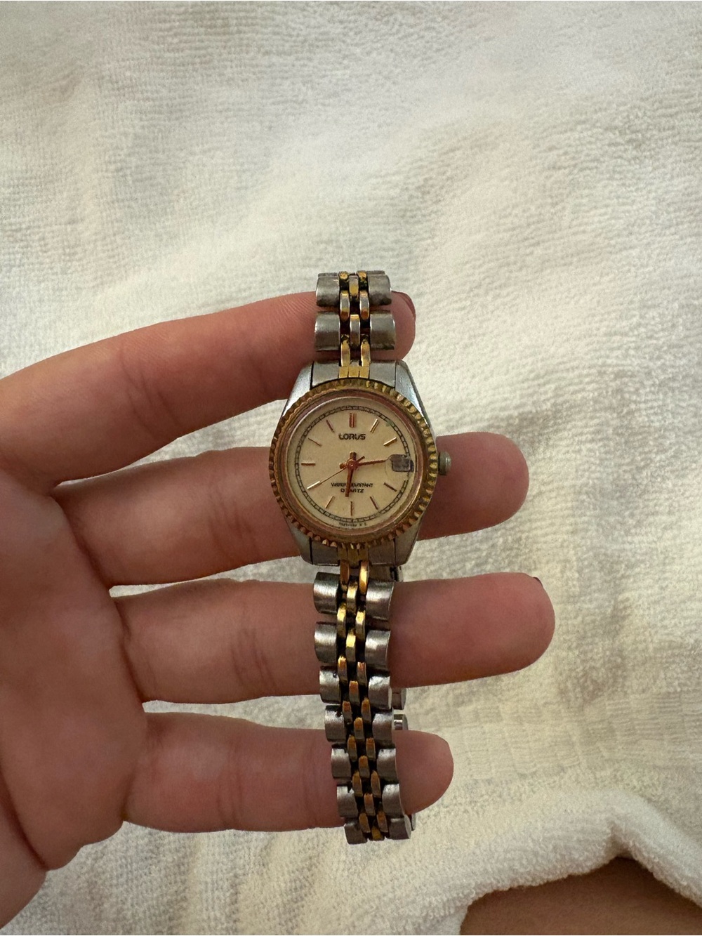 Two-Tone Gold and Silver Women's Bracelet Watch